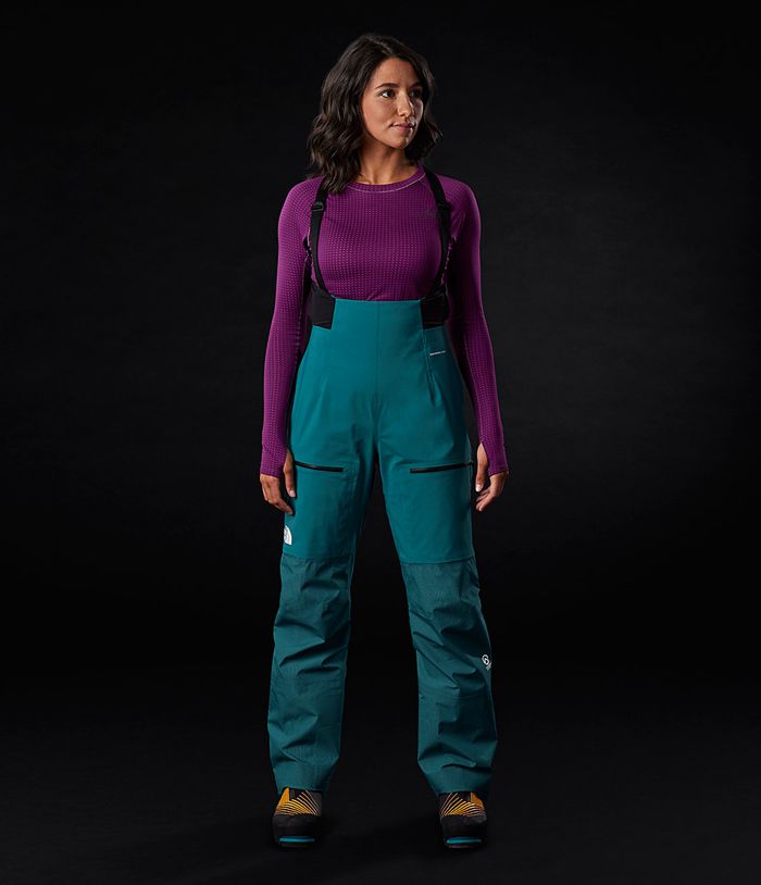 The North Face Παντελόνι Σκι Πρασινο Γυναικεια Summit L5 Futurelight™ Full Φερμουαρ Bib - Greece 1263TSAOD